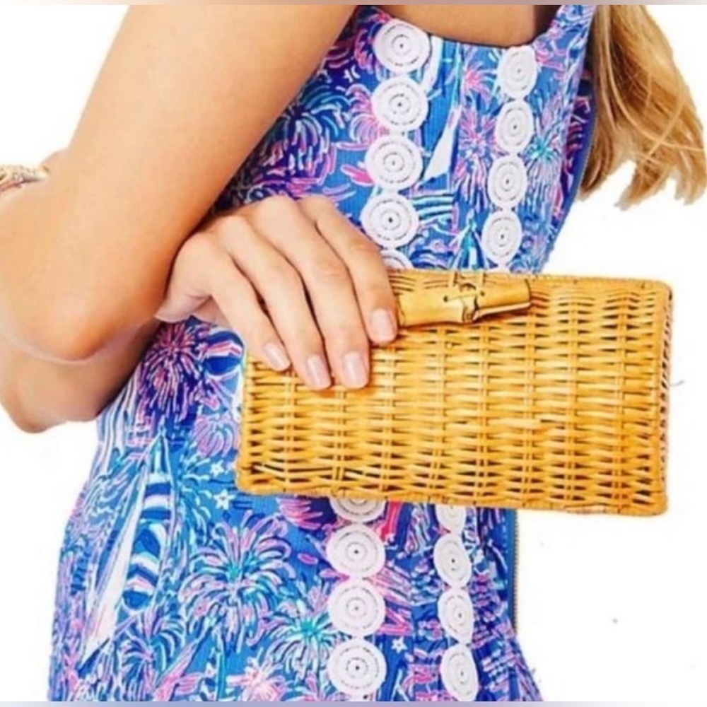Lilly Pulitzer Wicker Sunglass Phone Clutch Case Boca Blue It's a Saila…